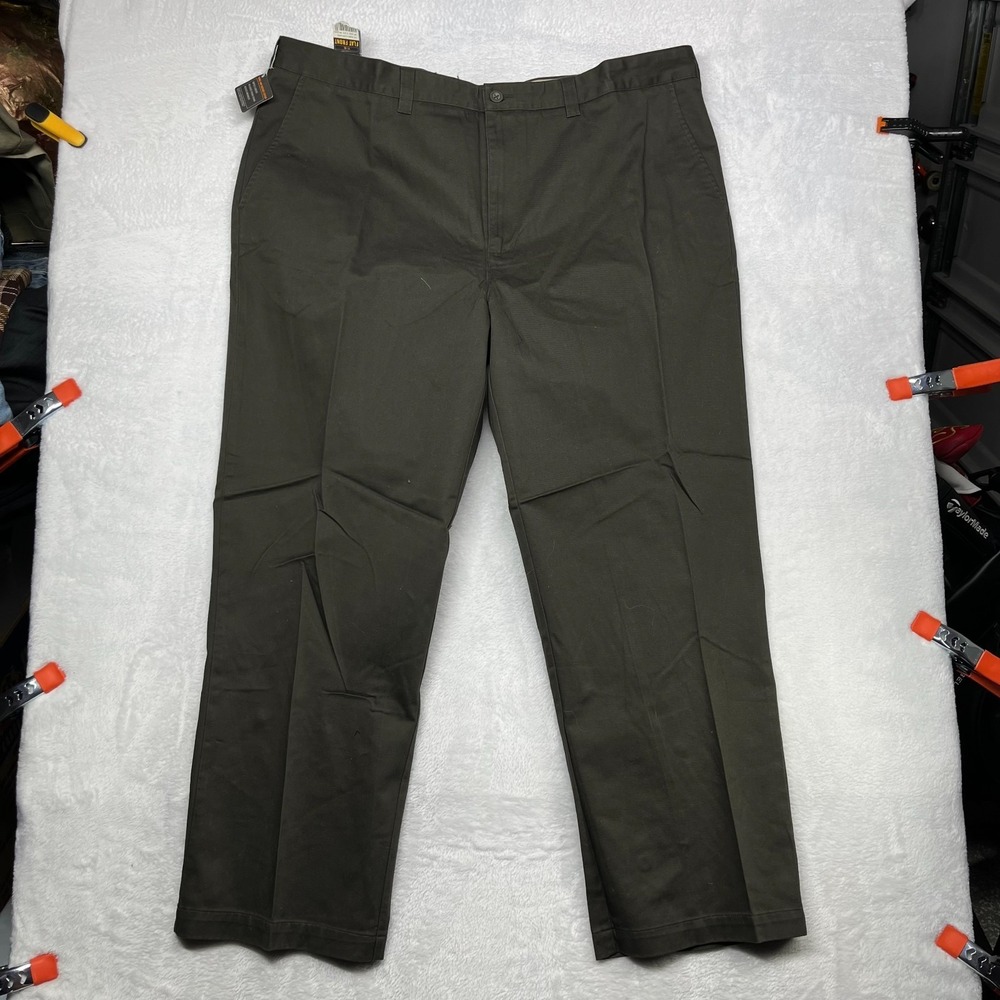 Cherokee Ultimate Dress Pants Men Black Flat Front Pockets Classic 44X29.5 - NWT
